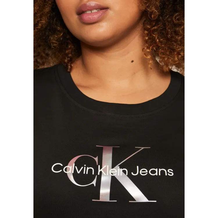 Calvin Klein Jeans Plus DIFFUSED MONOLOGO TEE - T-shirt con stampa