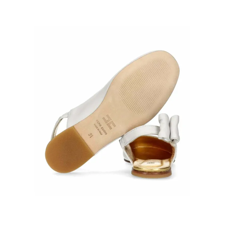 Elisabetta Franchi La Mia Bambina TALLONE APERTO E FIOCCO SUL CINTURINO - Ballerine