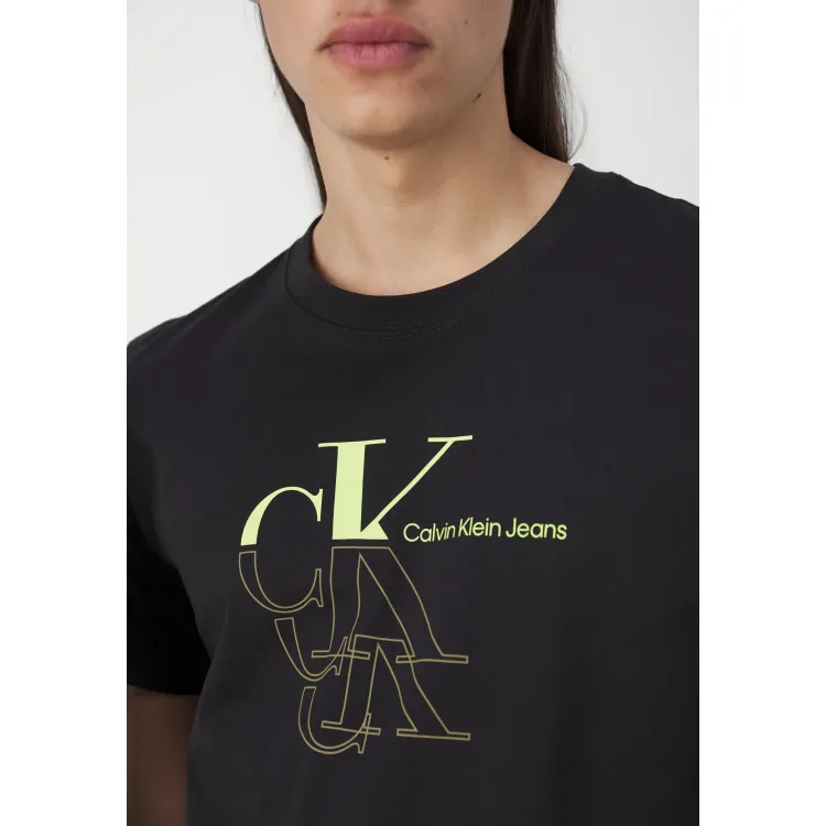 Calvin Klein Jeans MONOGRAM ECHO GRAPHIC TEE UNISEX - T-shirt con stampa
