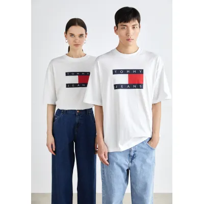 Tommy Jeans SKATE FLAG TEE UNISEX - T-shirt con stampa