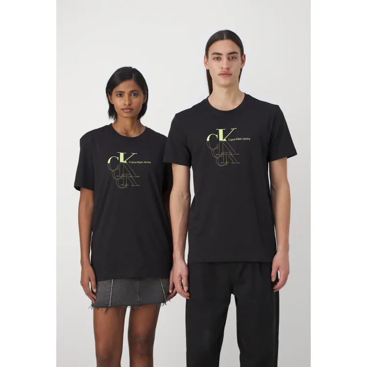 Calvin Klein Jeans MONOGRAM ECHO GRAPHIC TEE UNISEX - T-shirt con stampa
