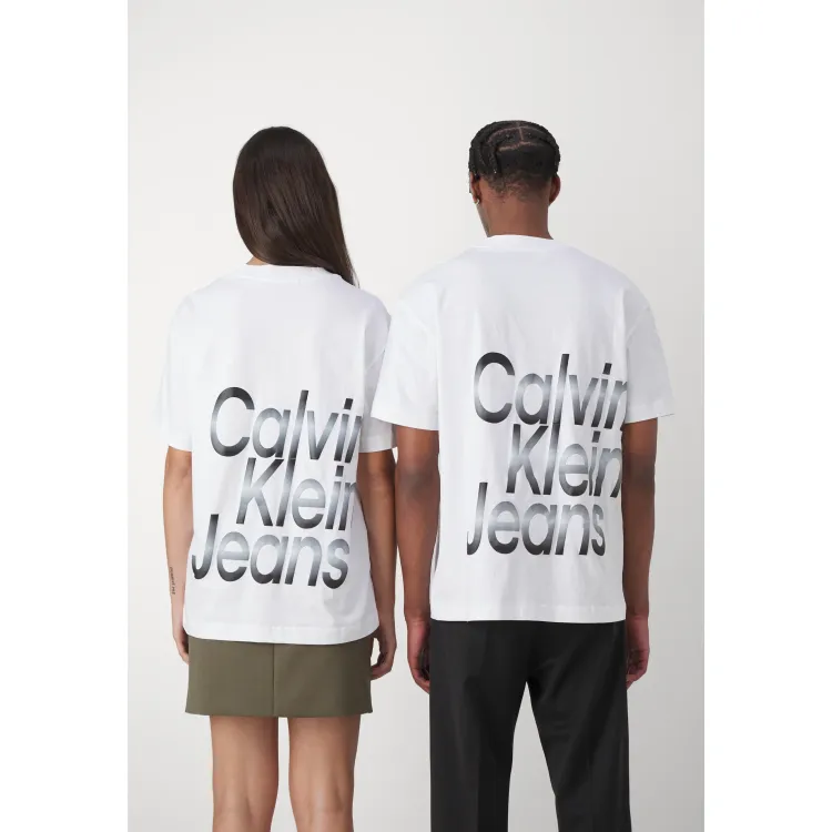 Calvin Klein Jeans BLOWN UP DIFFUSED STACKED TEE UNISEX - T-shirt con stampa