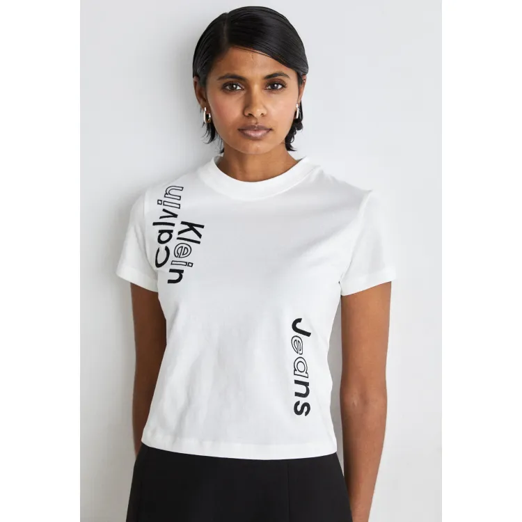 Calvin Klein Jeans MULTI PLACEMENT LOGO TEE - T-shirt con stampa