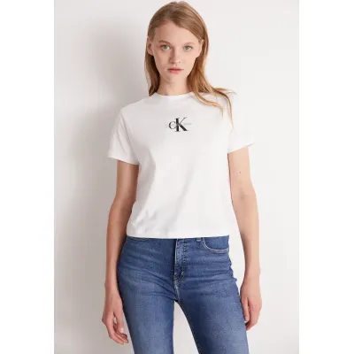 Calvin Klein Jeans CLASSIC CROP TEE - T-shirt con stampa