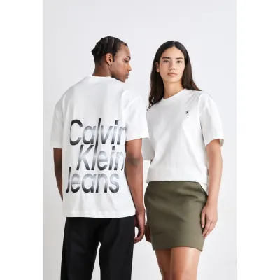 Calvin Klein Jeans BLOWN UP DIFFUSED STACKED TEE UNISEX - T-shirt con stampa