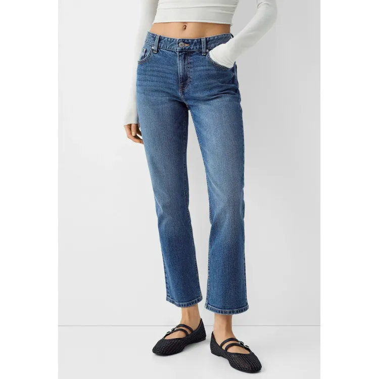Bershka CROPPED - Jeans a sigaretta