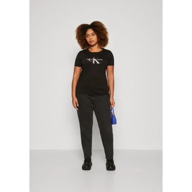 Calvin Klein Jeans Plus DIFFUSED MONOLOGO TEE - T-shirt con stampa