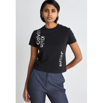 Calvin Klein Jeans MULTI PLACEMENT LOGO TEE - T-shirt con stampa
