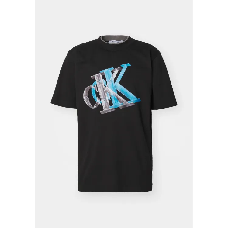 Calvin Klein Jeans 3D META MONOGRAM TEE UNISEX - T-shirt con stampa