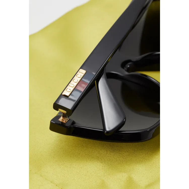 Gucci WEB GG RECTANGULAR FLAT-TOP ACETATE SUNGLASSES - Occhiali da sole
