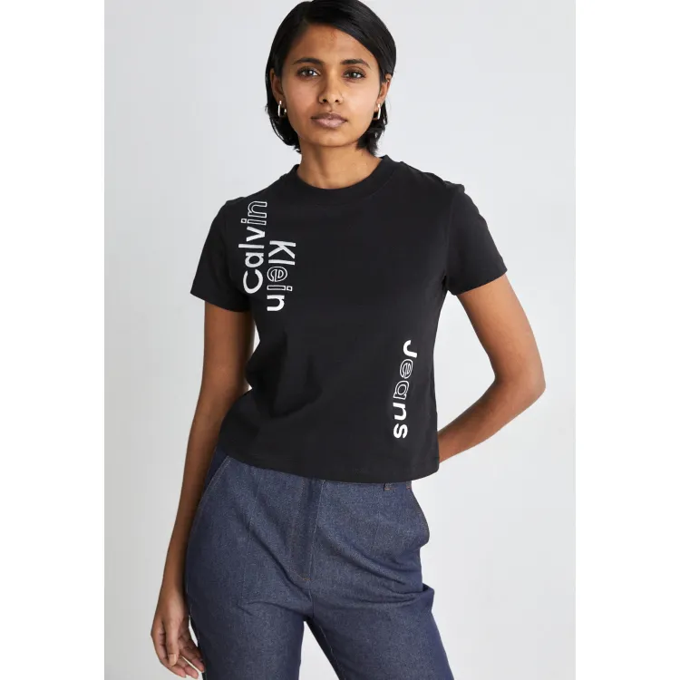 Calvin Klein Jeans MULTI PLACEMENT LOGO TEE - T-shirt con stampa