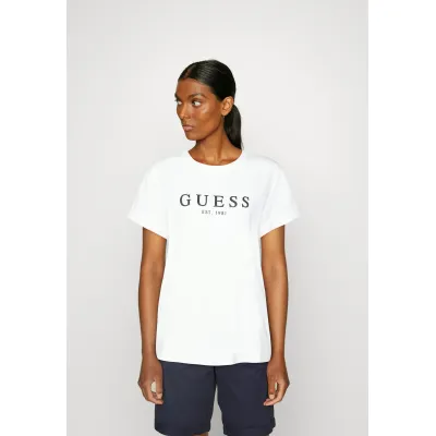 Guess ROLL CUFF - T-shirt con stampa