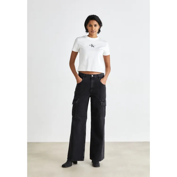 Calvin Klein Jeans MONOLOGO - T-shirt con stampa