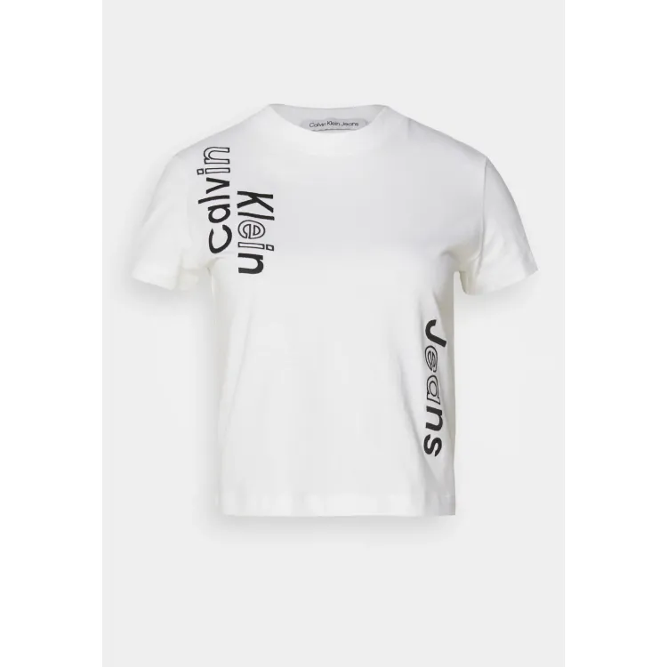 Calvin Klein Jeans MULTI PLACEMENT LOGO TEE - T-shirt con stampa