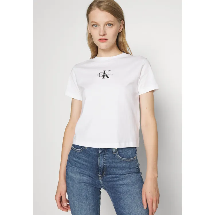 Calvin Klein Jeans CLASSIC CROP TEE - T-shirt con stampa
