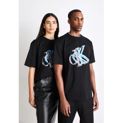 Calvin Klein Jeans 3D META MONOGRAM TEE UNISEX - T-shirt con stampa
