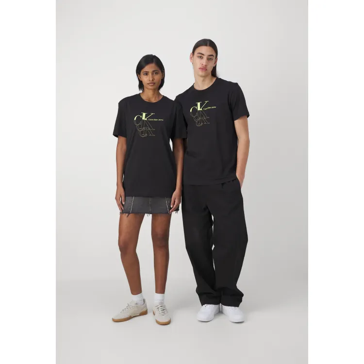 Calvin Klein Jeans MONOGRAM ECHO GRAPHIC TEE UNISEX - T-shirt con stampa