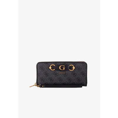 Guess IZZY ZIP AROUND COAL LOGO - Portafoglio