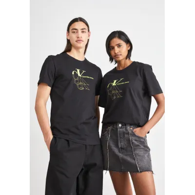 Calvin Klein Jeans MONOGRAM ECHO GRAPHIC TEE UNISEX - T-shirt con stampa