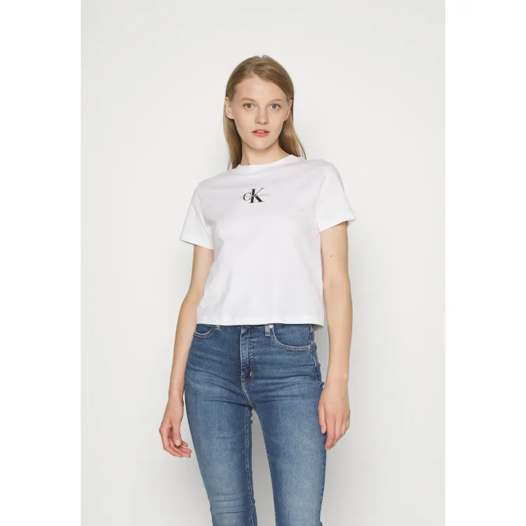 Calvin Klein Jeans CLASSIC CROP TEE - T-shirt con stampa