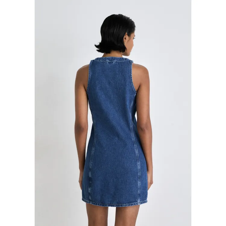 Calvin Klein Jeans ZIP THROUGH SLEEVELESS DRESS - Vestito di jeans