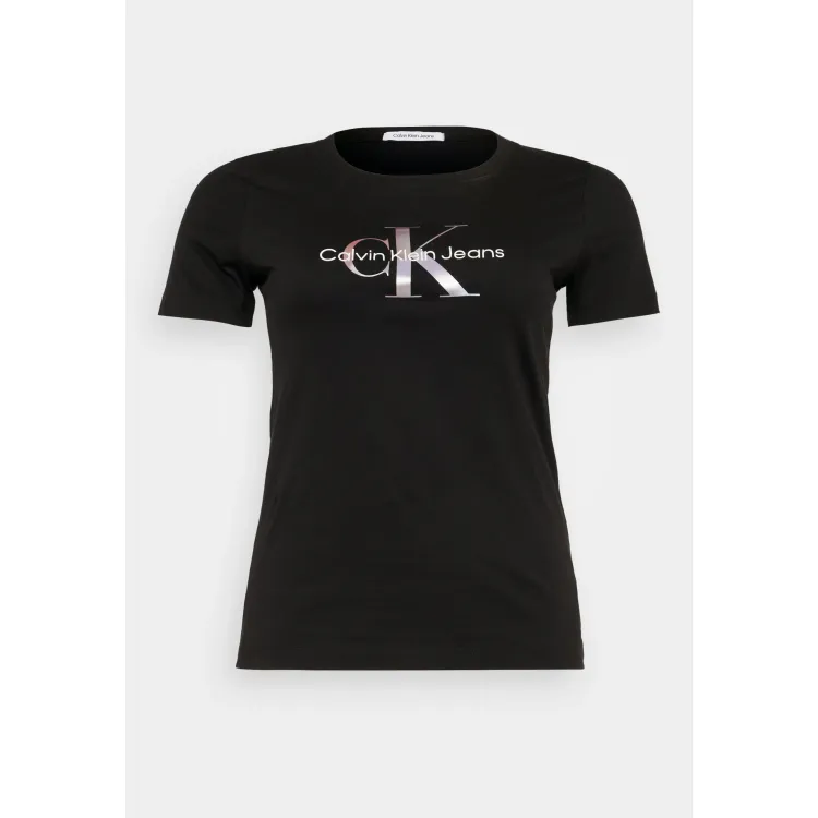 Calvin Klein Jeans Plus DIFFUSED MONOLOGO TEE - T-shirt con stampa