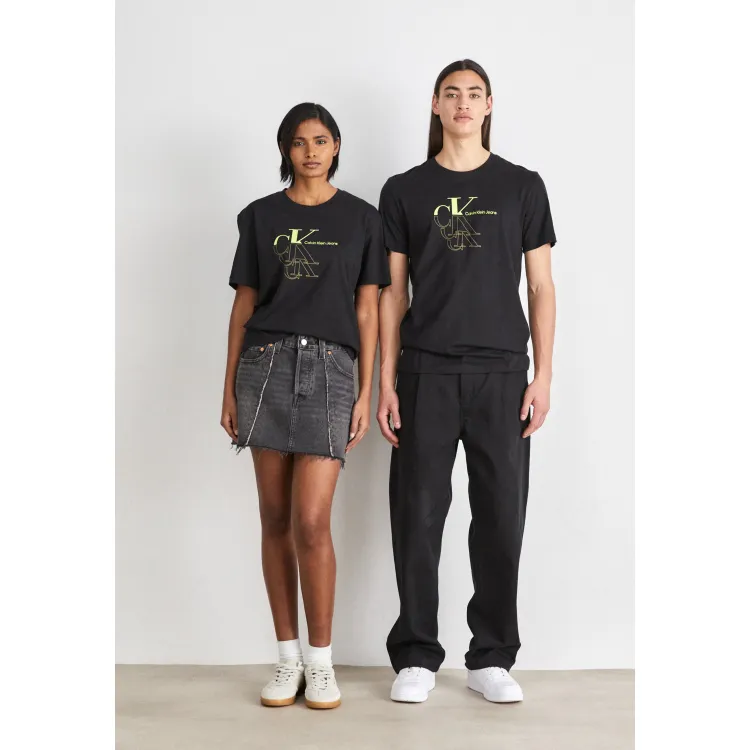 Calvin Klein Jeans MONOGRAM ECHO GRAPHIC TEE UNISEX - T-shirt con stampa