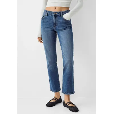 Bershka CROPPED - Jeans a sigaretta