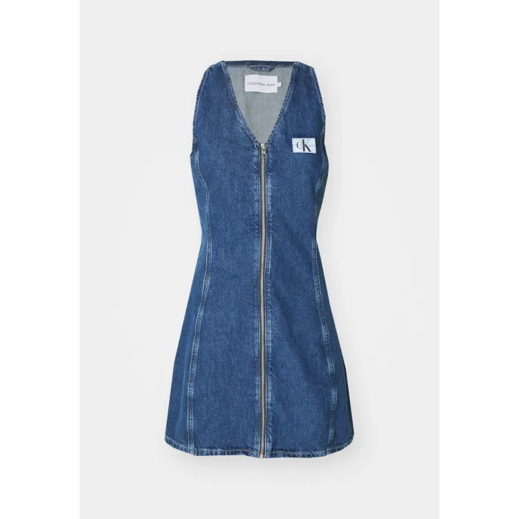 Calvin Klein Jeans ZIP THROUGH SLEEVELESS DRESS - Vestito di jeans