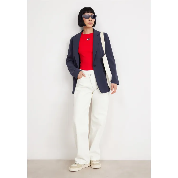 Tommy Jeans SLIM BADGE TEE - T-shirt con stampa