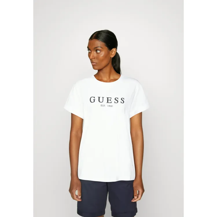 Guess ROLL CUFF - T-shirt con stampa