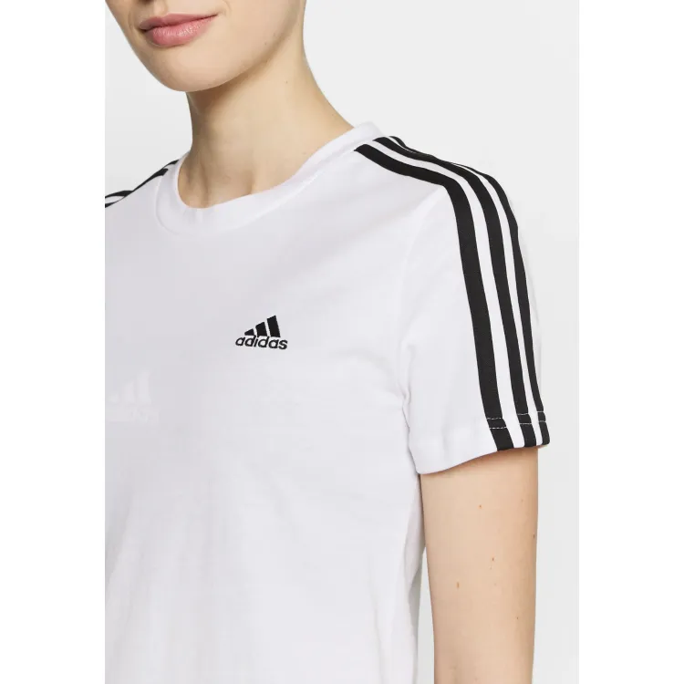 adidas Sportswear ESSENTIALS SLIM 3-STRIPES - T-shirt con stampa