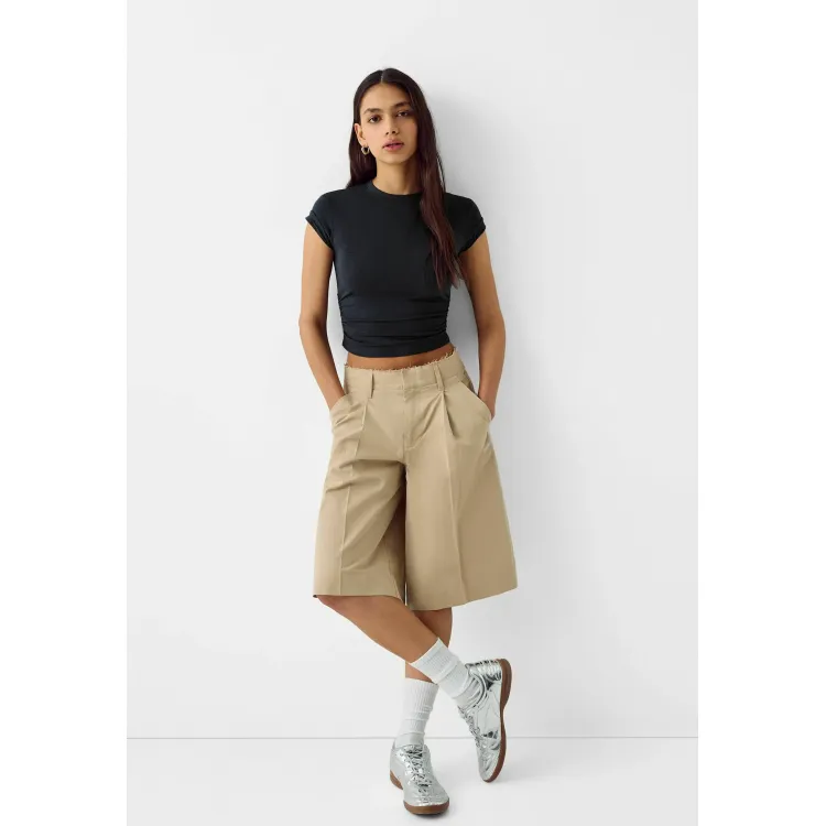 Bershka ROLLED-UP SLEEVES - 2-PACK - T-shirt basic