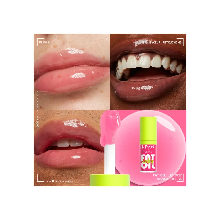 NYX Professional Makeup NYX PROFESSIONAL MAKEUP FAT OIL LIP DRIP -FEUCHTIGKEITSSPENDENDER LIPGLOSS MIT DICKEM APPLIKATOR UND NÄHRENDEN ÖLEN, FARBE: NEWSFEED, ROT - Lucidalabbra