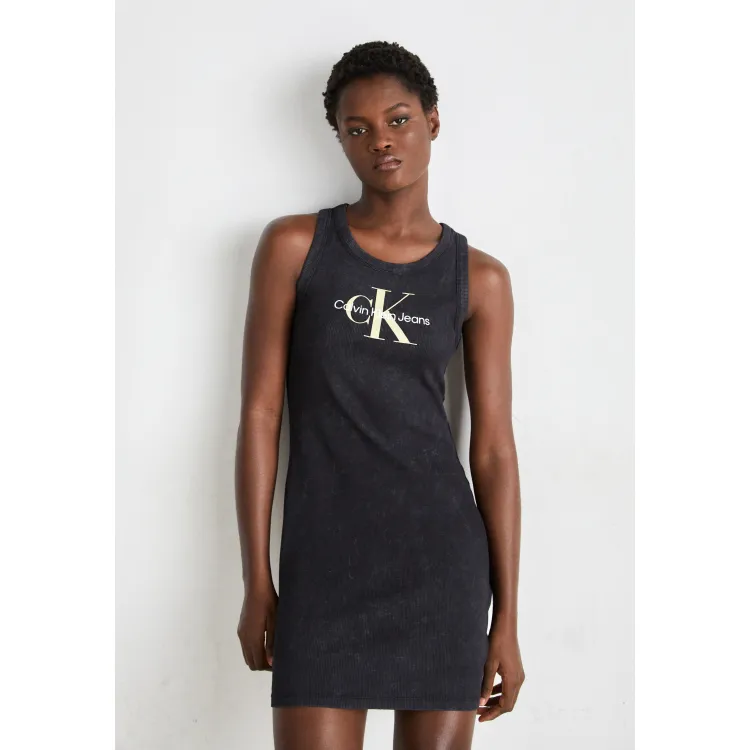 Calvin Klein Jeans ARCHIVAL MONOLOGO TANK DRESS - Vestito di maglina