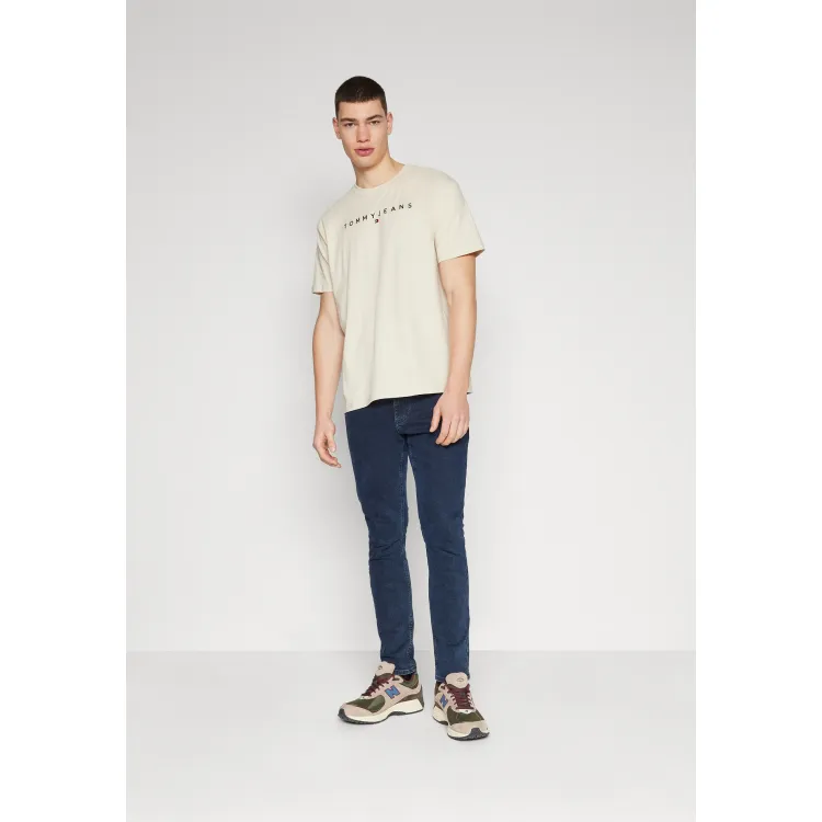 Tommy Jeans LINEAR LOGO TEE UNISEX - T-shirt con stampa