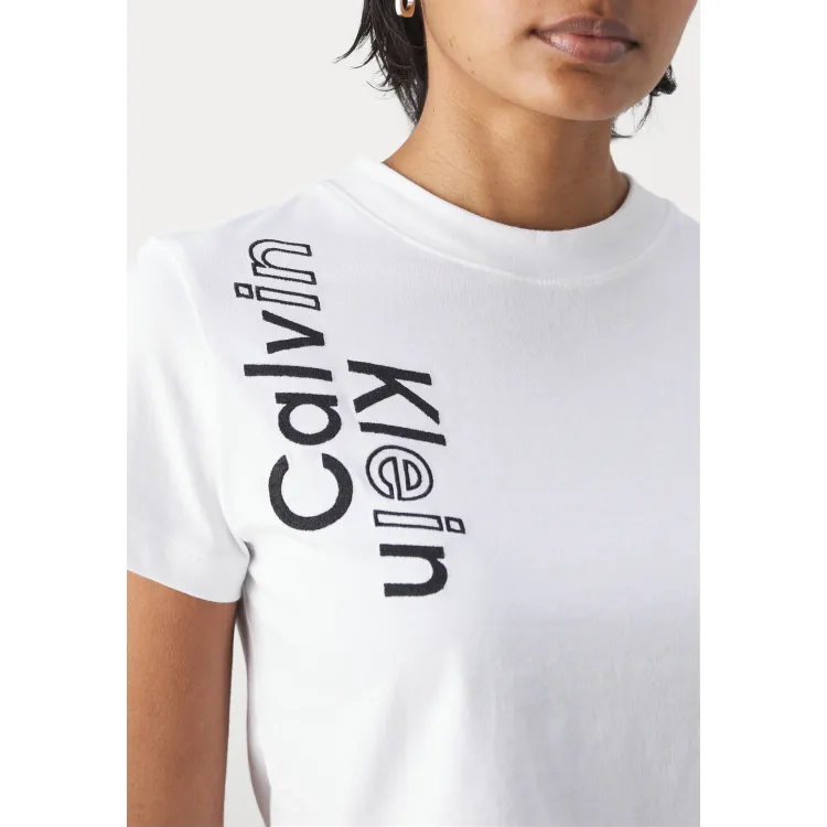 Calvin Klein Jeans MULTI PLACEMENT LOGO TEE - T-shirt con stampa