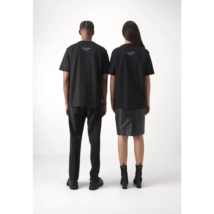 Calvin Klein Jeans 3D META MONOGRAM TEE UNISEX - T-shirt con stampa