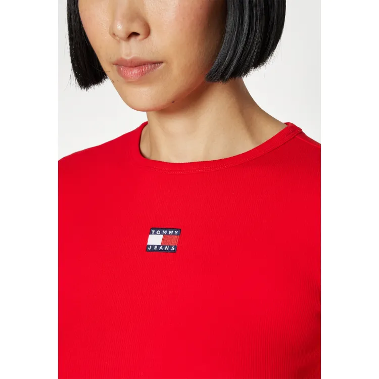 Tommy Jeans SLIM BADGE TEE - T-shirt con stampa