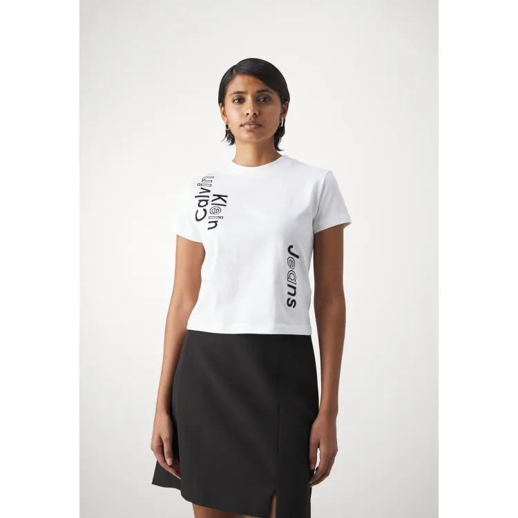 Calvin Klein Jeans MULTI PLACEMENT LOGO TEE - T-shirt con stampa