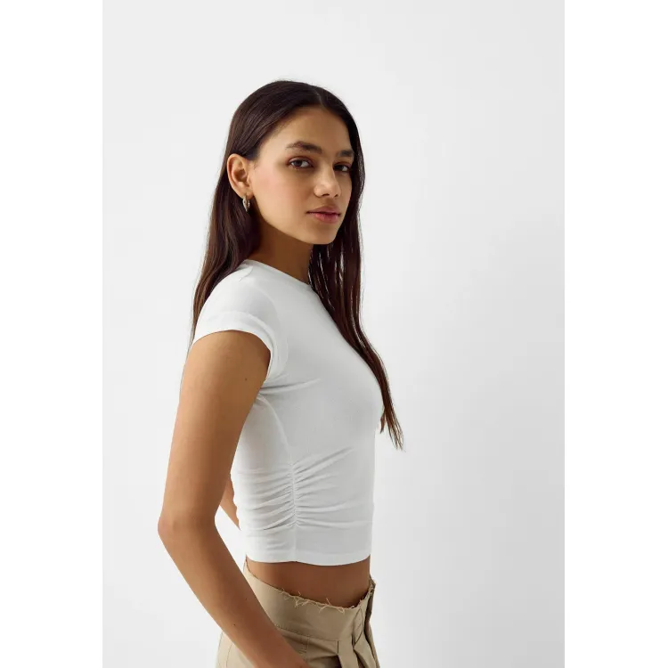 Bershka ROLLED-UP SLEEVES - 2-PACK - T-shirt basic