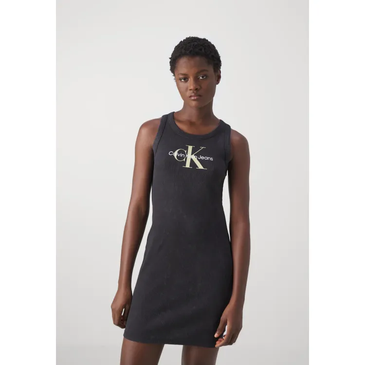 Calvin Klein Jeans ARCHIVAL MONOLOGO TANK DRESS - Vestito di maglina