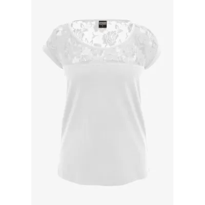 Urban Classics LADIES TOP LACES TEE - T-shirt con stampa